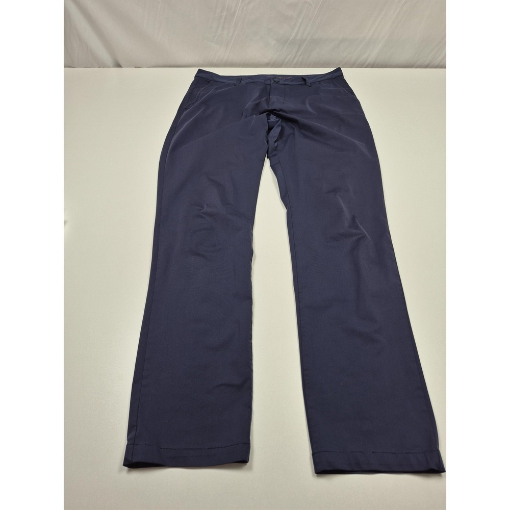 Rhone Commuter Pants Mens 34x32 Blue Chino Flat Front Travel Casual Stretch